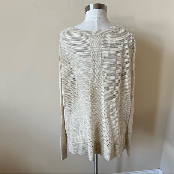 Lululemon Well Being Open Knit Crewneck Sweater Cream 26101 - Picture 8 of 12